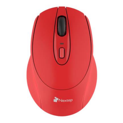 Mouse Nextep Inalámbrico Ergónomico Color Rojo