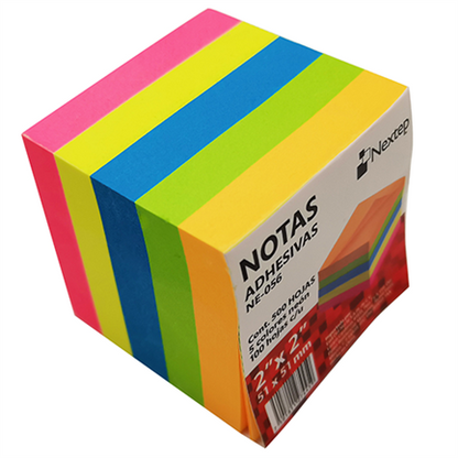 Notas Adhesivas Nextep 2x2 Neon 5 Bloques 500 Hojas