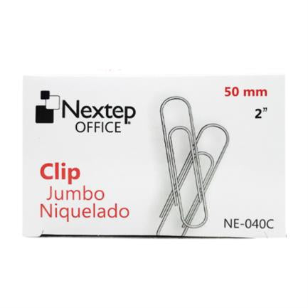 Clip Jumbo Nextep Niquelado 50mm 100 Clips